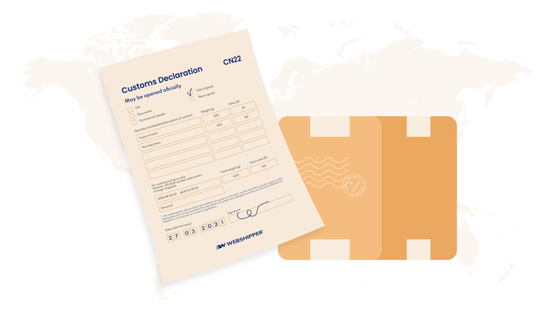 Customs decleration