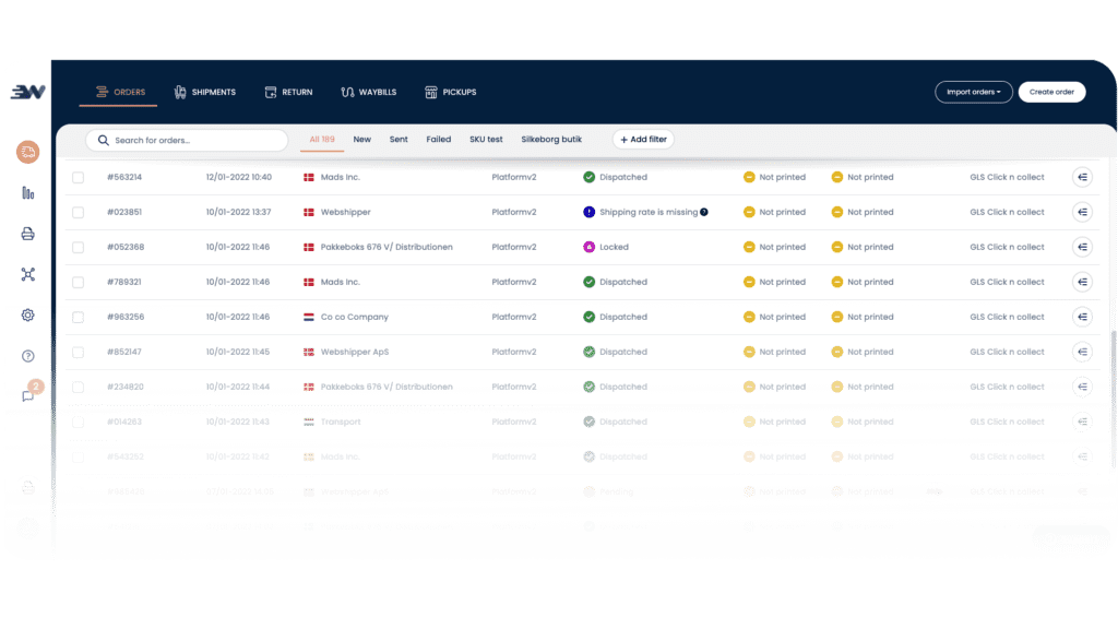 Image displaying online shipping platform
